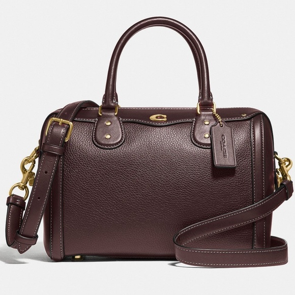 Coach Handbags - Coach Ivie Bennett In Oxblood Leather Satchel
